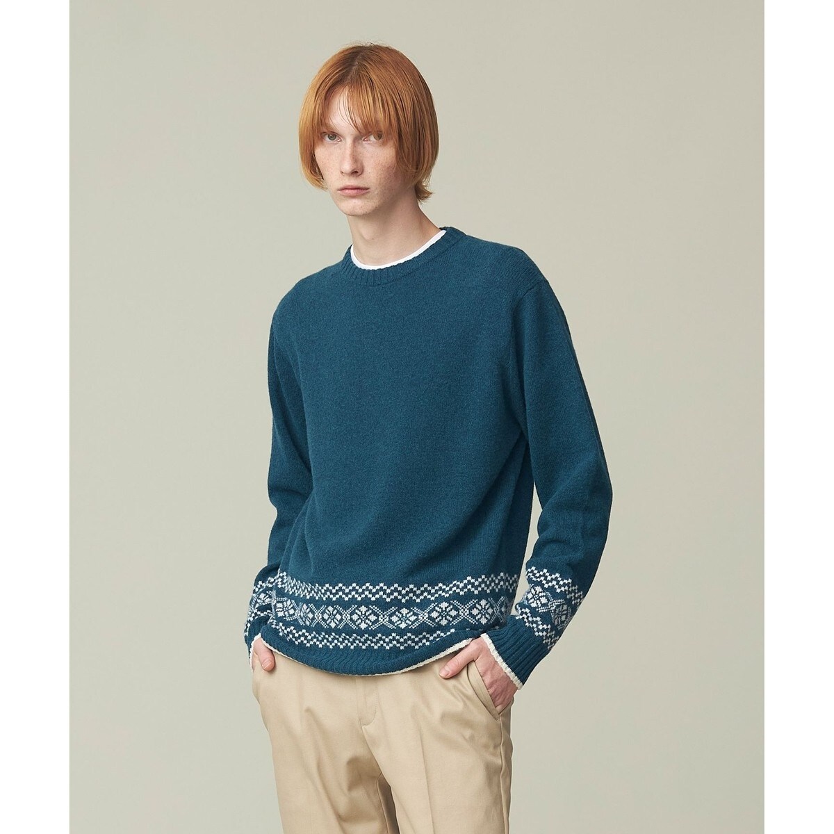 洗える】SEMI WORSTED WOOL バスクボーダー ニット | Ｊプレス(J.PRESS