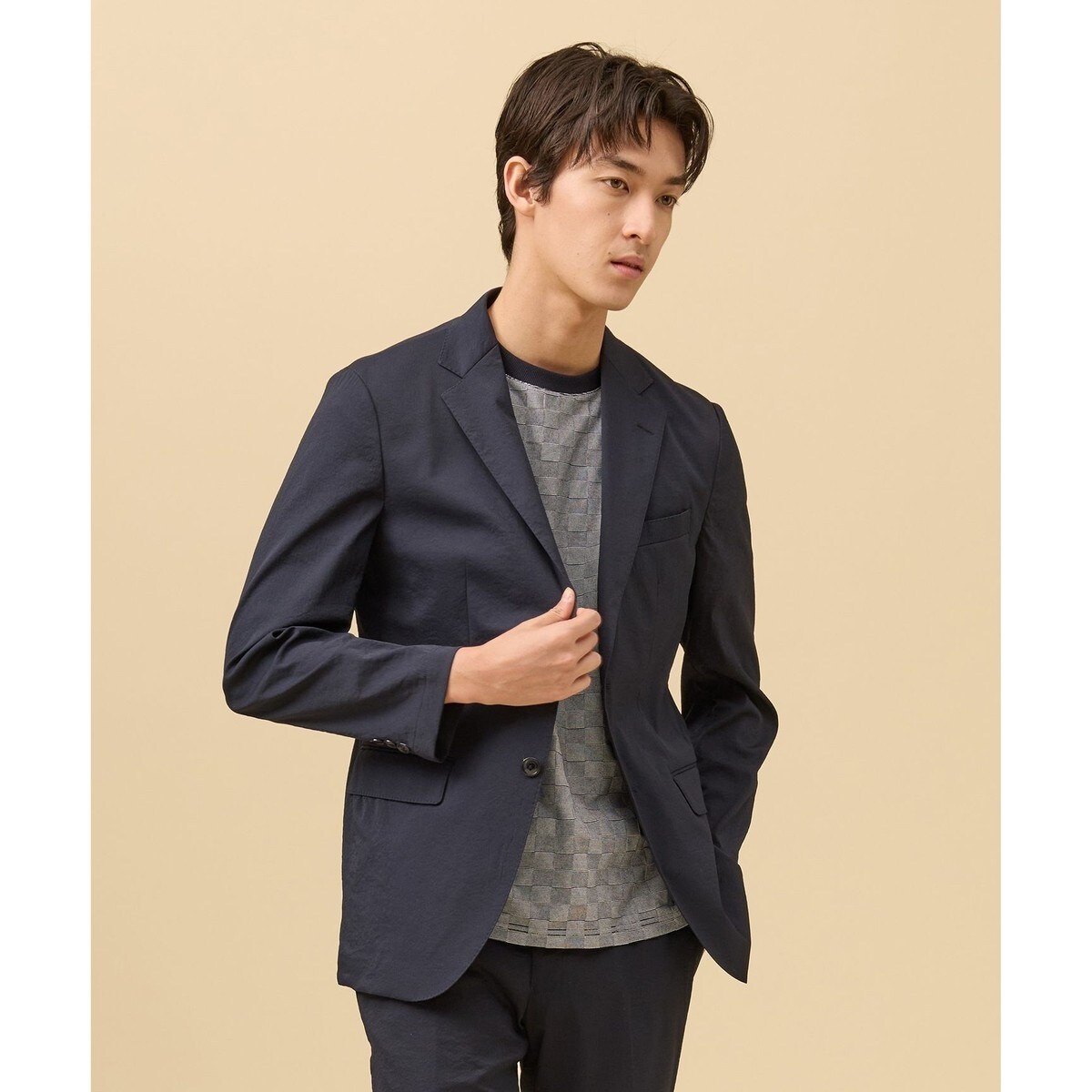 Air Linen・グレンチェック】J.PRESS テーラード XL 春夏 J.PRESS