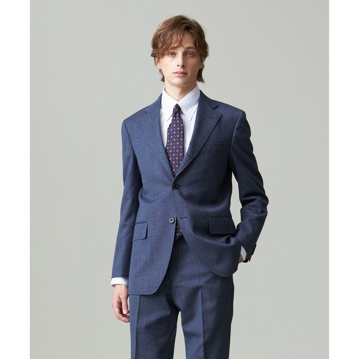 ドーメル ミレニアル 3ピーススーツ DORMEUIL 五大陸 DORMEUIL/ドーメル】ミレニアル 通年スーツ＿ブラック
