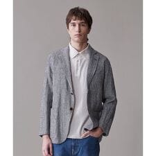 Ｊプレス(J.PRESS)のリネン×シアサッカーの清涼感【高通気性】ストレッチリネンシアサッカー ジャケット