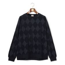 【KING SIZE】アーガイルワントーンリンクス ロングスリーブ Tシャツ