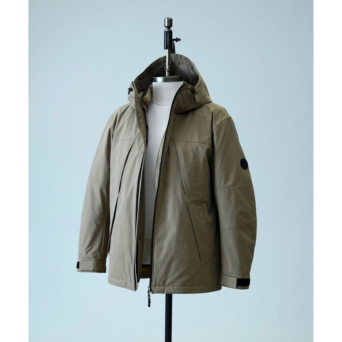 ビジネス対応可】ベーシックタフタ ステンカラーダウンコート | J