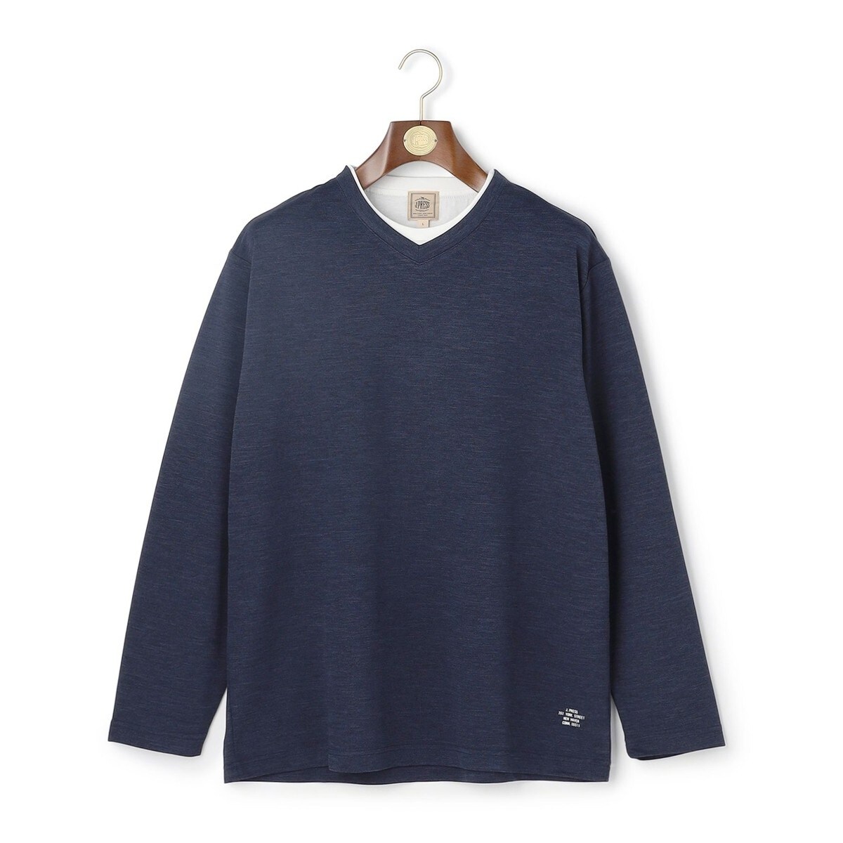 スパンテレコ 浅Vネック長袖Tシャツ | ニューヨーカー(NEWYORKER