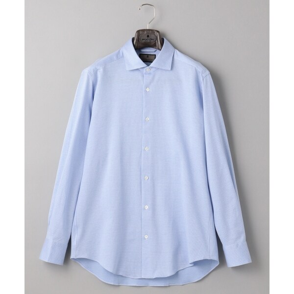 ALBINI YARN シルケットスムーズ シャツ＿サックス