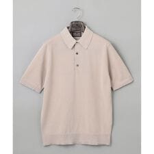 【洗える】イタリア糸 セットインニットポロ