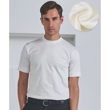 五大陸(gotairiku)のクルーネック以上 モックネック未満【ジャケット専用】カバーネック ドレスTシャツ