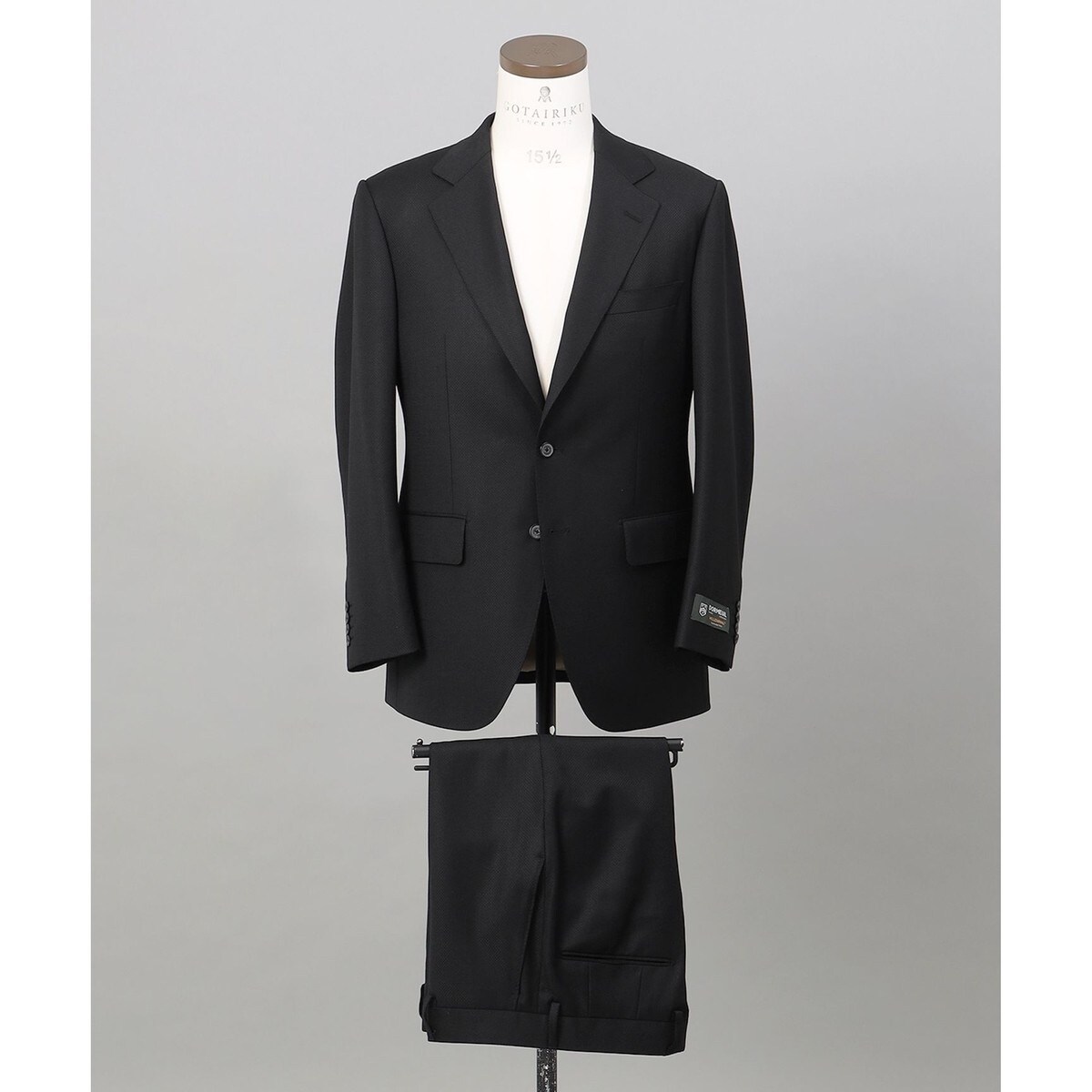 ドーメル ミレニアル 3ピーススーツ DORMEUIL 五大陸 DORMEUIL/ドーメル】ミレニアル 通年スーツ＿ダークグリーン