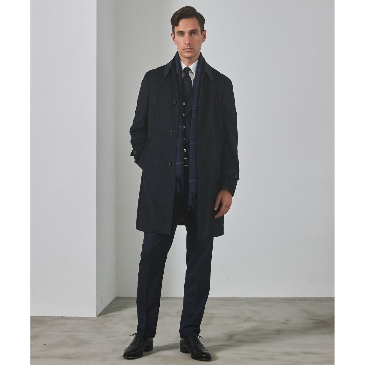 新品未使用 現行 五大陸 ステンカラーコート 防水 ビジネス XL 防水/軽量/シワになりにくい】ラスタードビーメモリーラミネーション