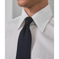 セレモニー/お受験に最適【日本製】シルク ネクタイ_紺無地