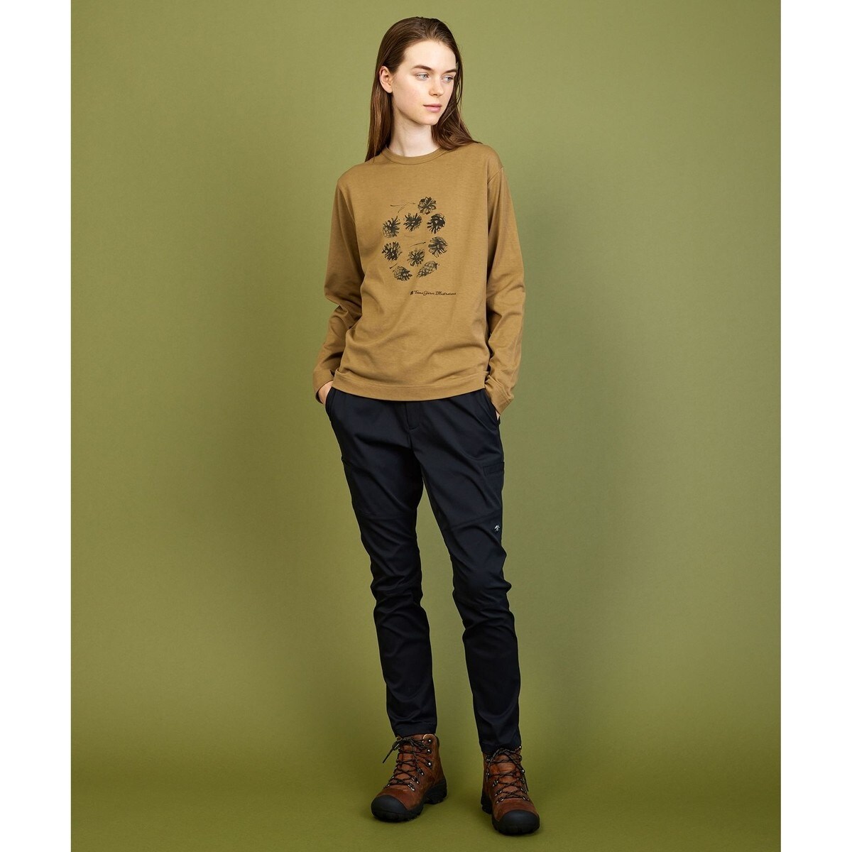 【テーム・ヤルビー コラボ・サスティナブル】ビオグレース天竺 Tシャツ テーム・ヤルビー コラボ・サスティナブル】ビオグレース天竺 T