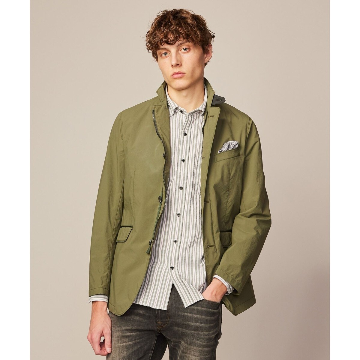 【キングサイズ・軽量/ECO撥水】ナイロンワッシャー ジャケット