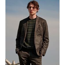 【ストレッチ/スウェードタッチ/JAPANファブリック】コマ スウェード ジャケット