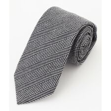 【イタリア素材・日本製】ヘリンボーンレジメンタルジャカード ネクタイ