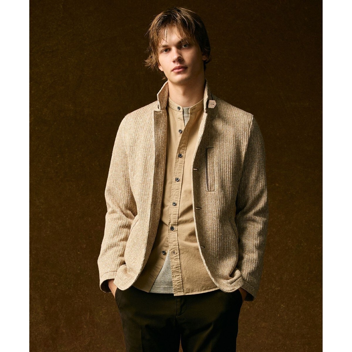 【軽量/ストレッチ/イージーケア】ツィーディーフリース ジャケット