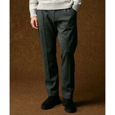 【軽量/ストレッチ/尾州産ジャージー素材】ウールミルドジャージータック パンツ