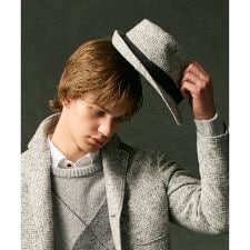 【LANIFICIO ROMA・サイズ調整可】スライバー千鳥 ハット