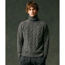 【インポート素材/ソフトな肌触り/軽量】MOUSSE タートルネックニット