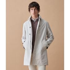 【フード脱着仕様/JAPANファブリック/ECO撥水】ステンカラー コート