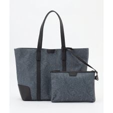 【軽量/バッグINバッグ付き】ペイズリージャカードトート