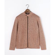 【イタリア糸使用・伸縮性】マルチカラームリネ ニットブルゾン