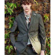 【イージーケア・JAPANファブリック】ブロックストライプ シャツ