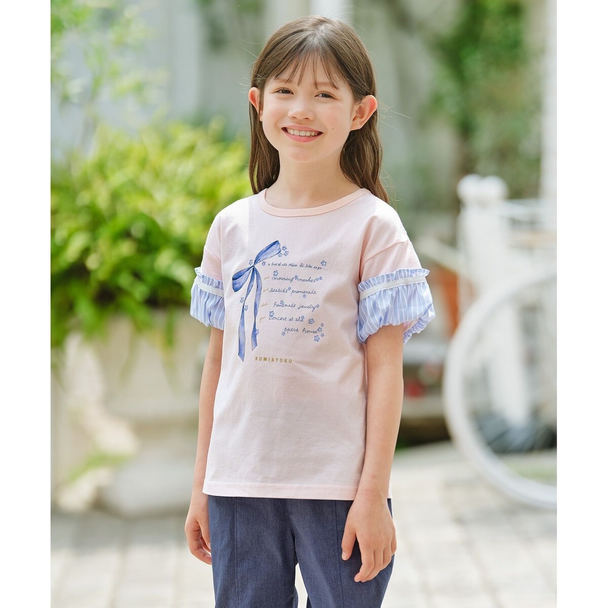 組曲　160 Tシャツ　KUMIKYOKU 組曲｜【150-160cm】リボンリスト Tシャツ | Rakuten Fashion