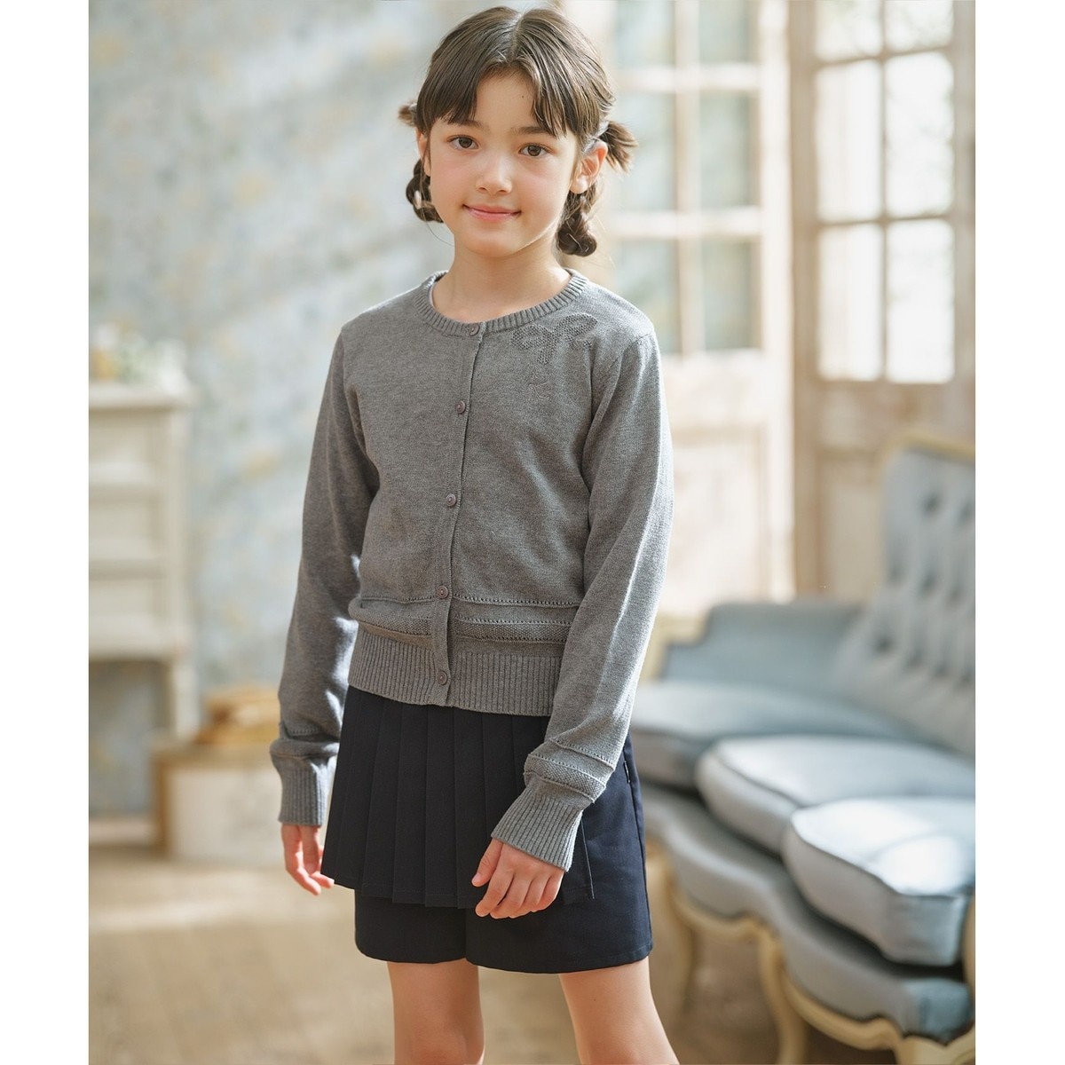 MARNI(マル二)Kids & Junior ブランドロゴニットカーディガン