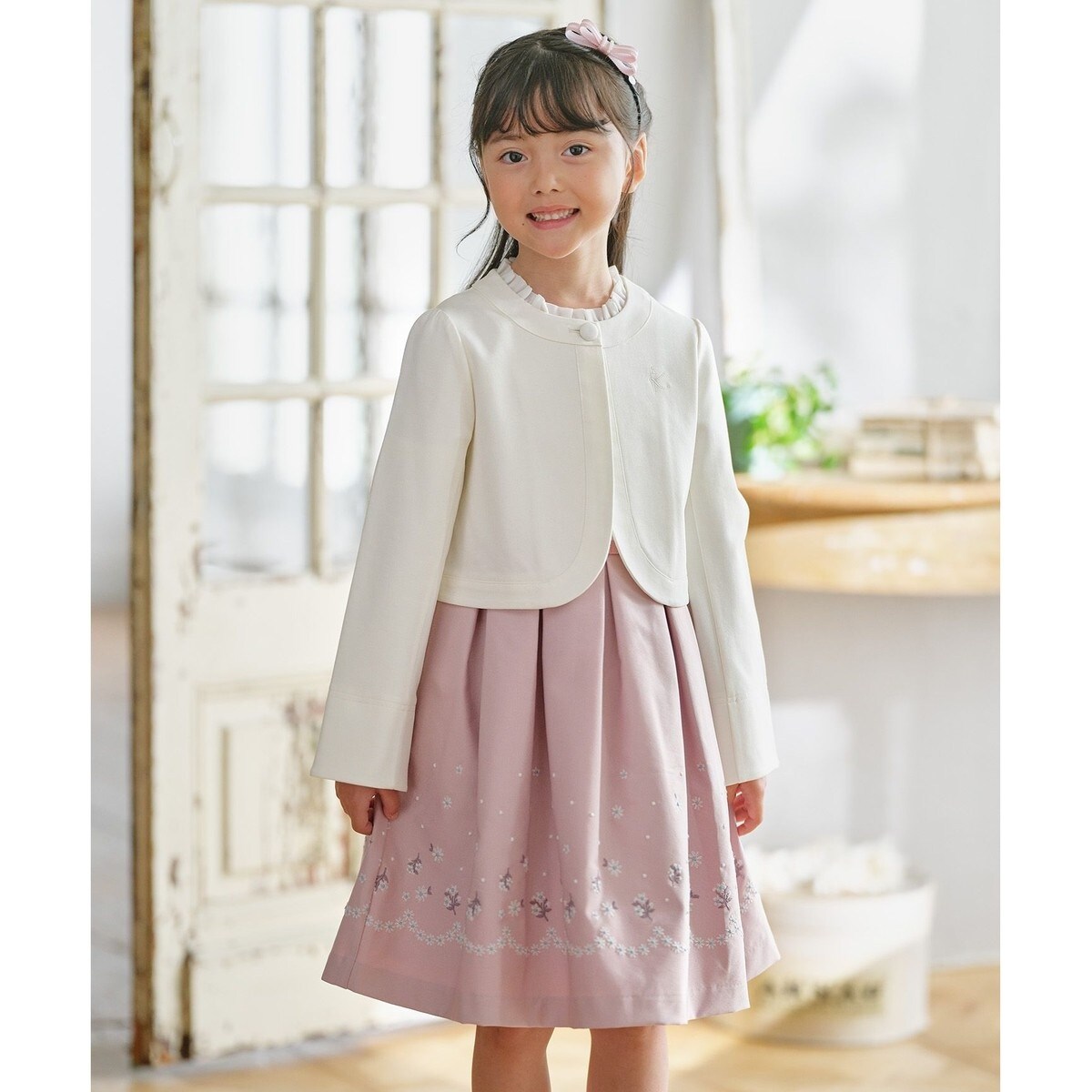 セミフォーマル】ノーカラーボレロ | プティマイン(petit main