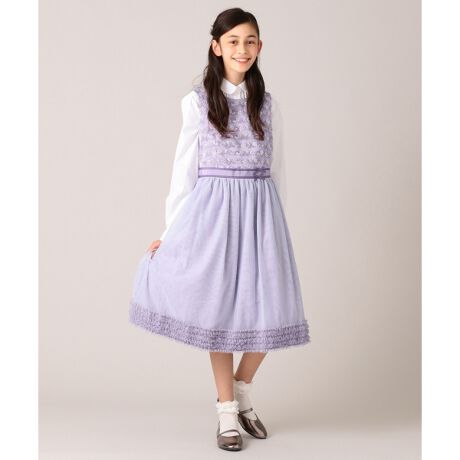 150－160cm】ボーダーレースドレス ワンピース | 組曲  