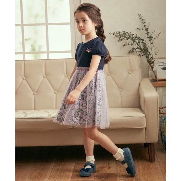 花柄ドッキング ワンピース エニィファム Any Fam Opfsis0340 ファッション通販 マルイウェブチャネル