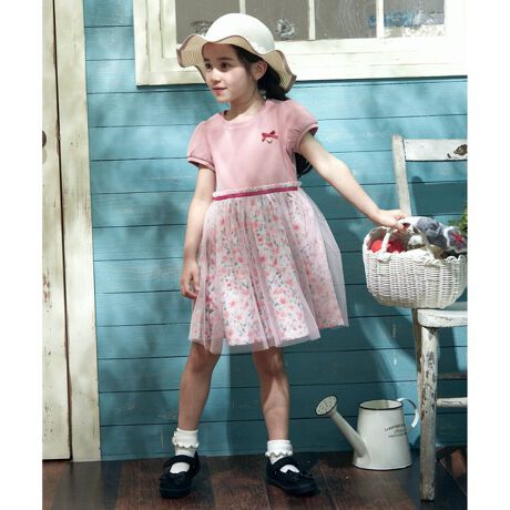 花柄ドッキング ワンピース エニィファム Any Fam Opfsis0340 ファッション通販 マルイウェブチャネル