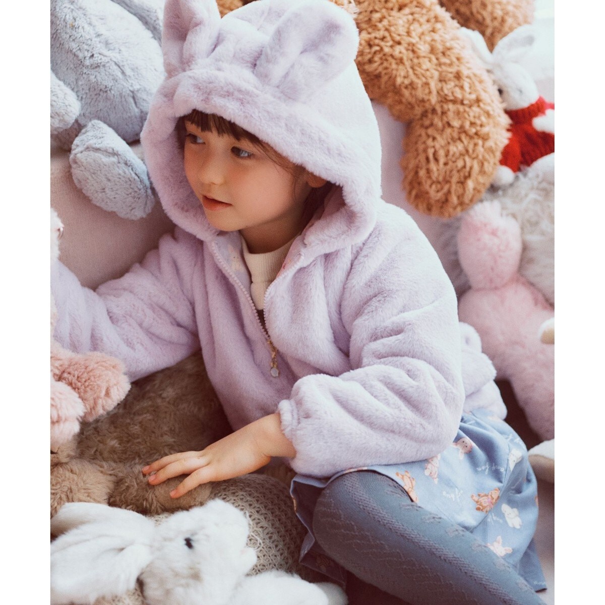 希少)アルベロベロ ファー ブタさん アニマル柄 ボタン刺繍 ジャケット