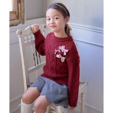 リボン ケーブル ニット