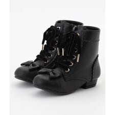 リボン付き編み上げブーツ