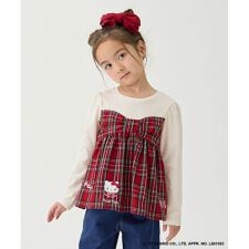 【ハローキティ×ANY KIDS】ドッキング刺繍 長袖Tシャツ