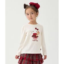 【ハローキティ×ANY KIDS】アップリケ 長袖Tシャツ