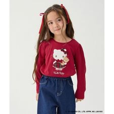 【ハローキティ×ANY KIDS】アップリケ 長袖Tシャツ