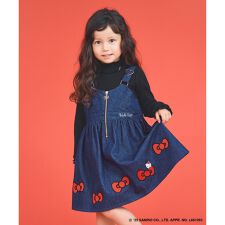 【ハローキティ×ANY KIDS】デニムジャンパースカート