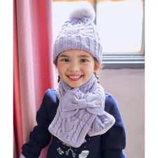 ケーブルニットマフラー