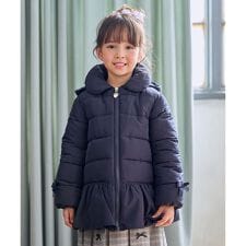 エニィ(ANY)の【フード取り外し/洗濯機可能】中綿フリル リボンコート