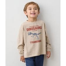 恐竜プリント 長袖Tシャツ