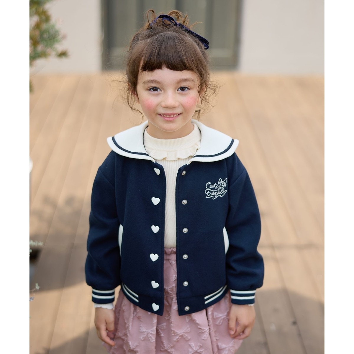 マルシェノア　希少　刺繍入りスタジャン ブラウン/アイボリー　オシャレカジュアル スタジャン の一覧 | マルイウェブチャネル