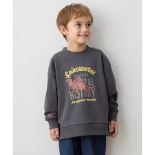 恐竜プリント 裏毛トレーナー