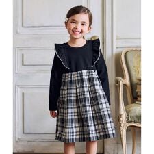 チェック柄 ドッキング ワンピース