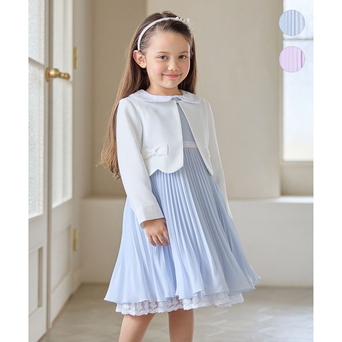 a.v.v 刺繍ワンピース＆スカラップジャケット2点セット　130cm 2点セット】ジャケット＋裾刺繍ワンピース | エニィ(ANY) | マルイ