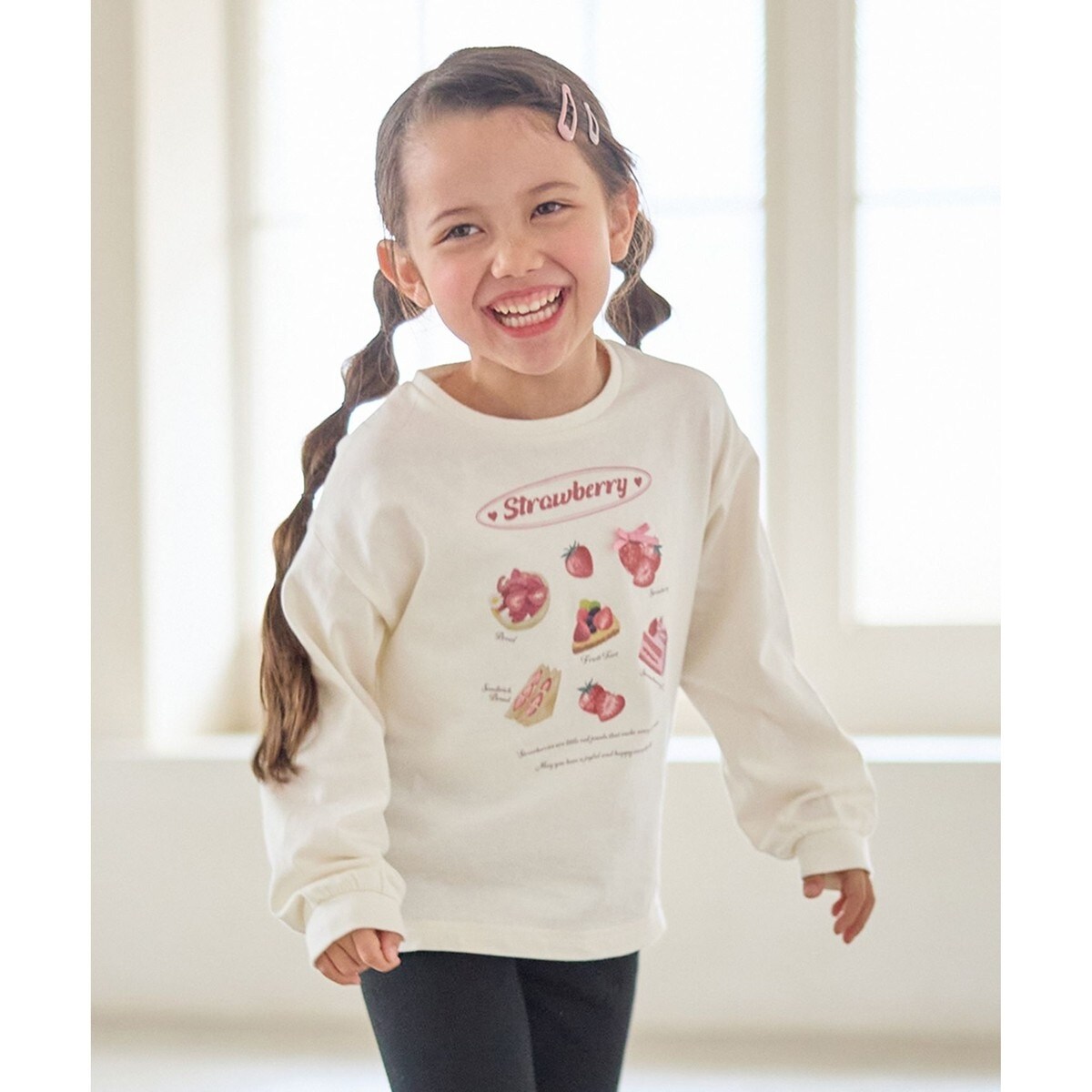 Strawberry Collection】アートプリント 長袖Tシャツ | エニィ(ANY