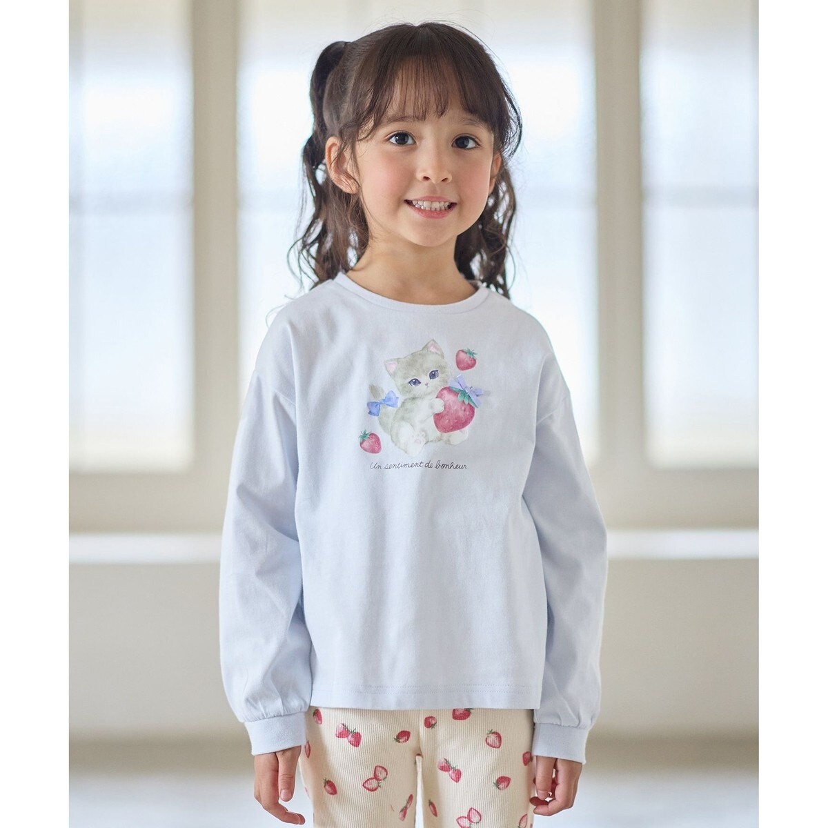 Strawberry Collection】アートプリント 長袖Tシャツ | エニィ(ANY