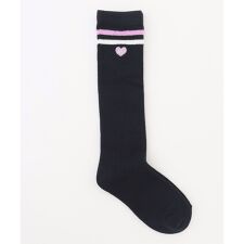 ハートワンポイント　ハイソックス