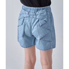 【洗濯機可能】バックリボン ショートパンツ
