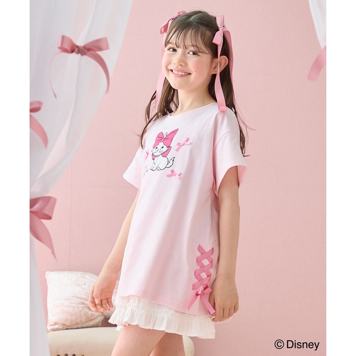 ディズニー/マリー】レースアップ オーバー半袖Tシャツ | エニィ(ANY